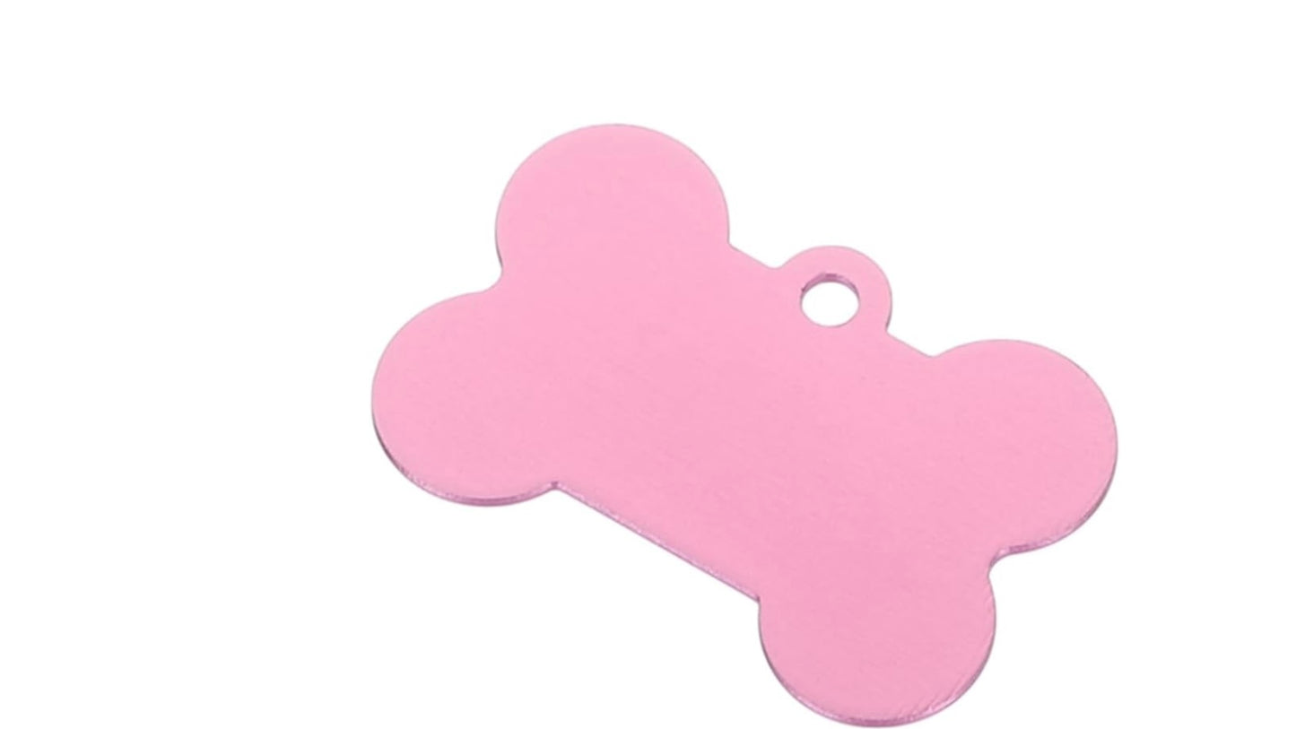 Laser engraved pet tag, bone shape.