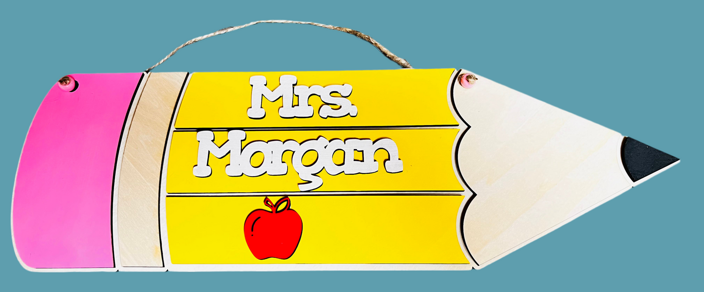 Teacher, Pencil Wall/Door Sign.